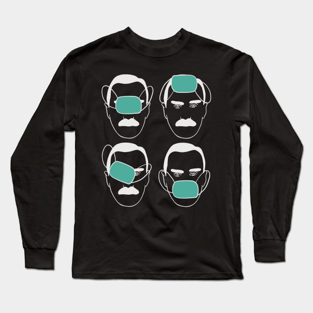 Guy Wearing The Mask Wrong Long Sleeve T-Shirt by isstgeschichte